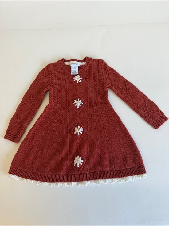 cupcakes & cashmere Other - Cupcakes and Cashmere Toddler's Daisy Coral Cable Knit Sweater Dress